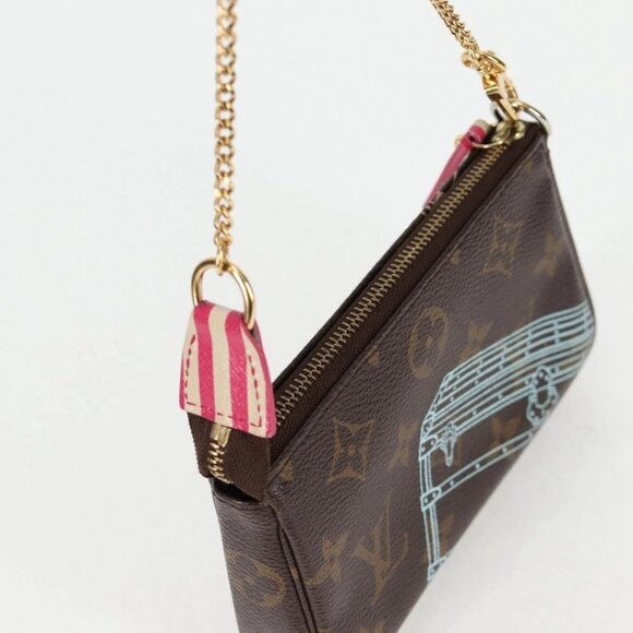 LOUIS VUITTON Christmas Only Mini Pochette Accessoires Pouch M58501 Auth 135900V - Picture 7 of 16